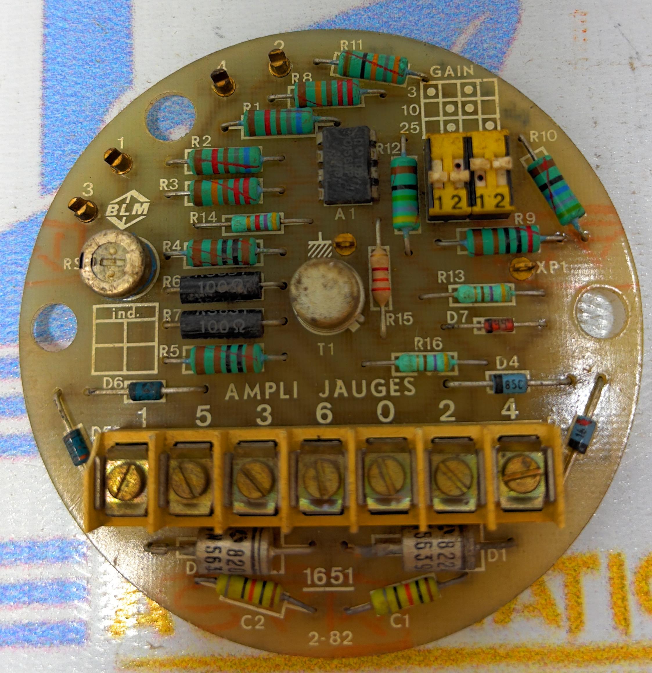 AMPLI JAUGES 1536024 PCB CARD A6 83 119