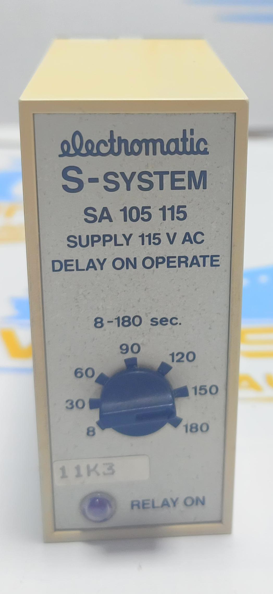 ELECTROMATIC S - SYSTEM  SA105 115 Delay On Operate 115VAC 0-180 sec. 11K3