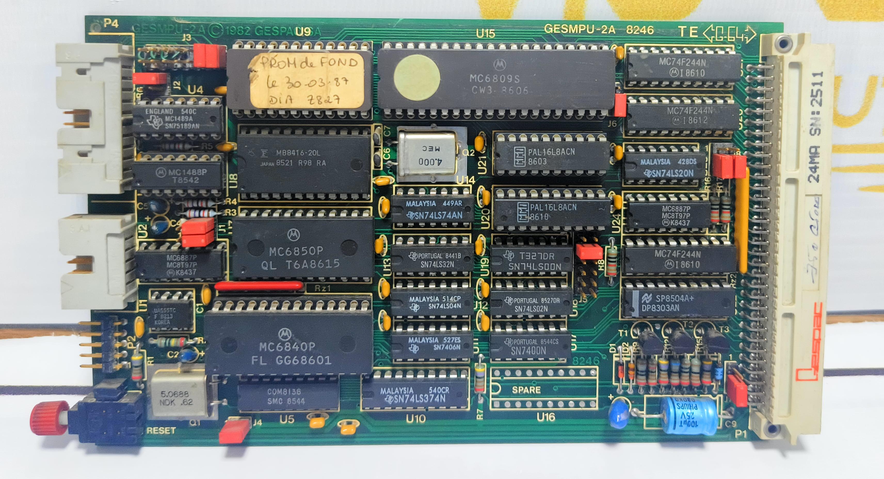 GESMPU -2A 8246 PCB CARD FOR CMR 708 S/N: 2511