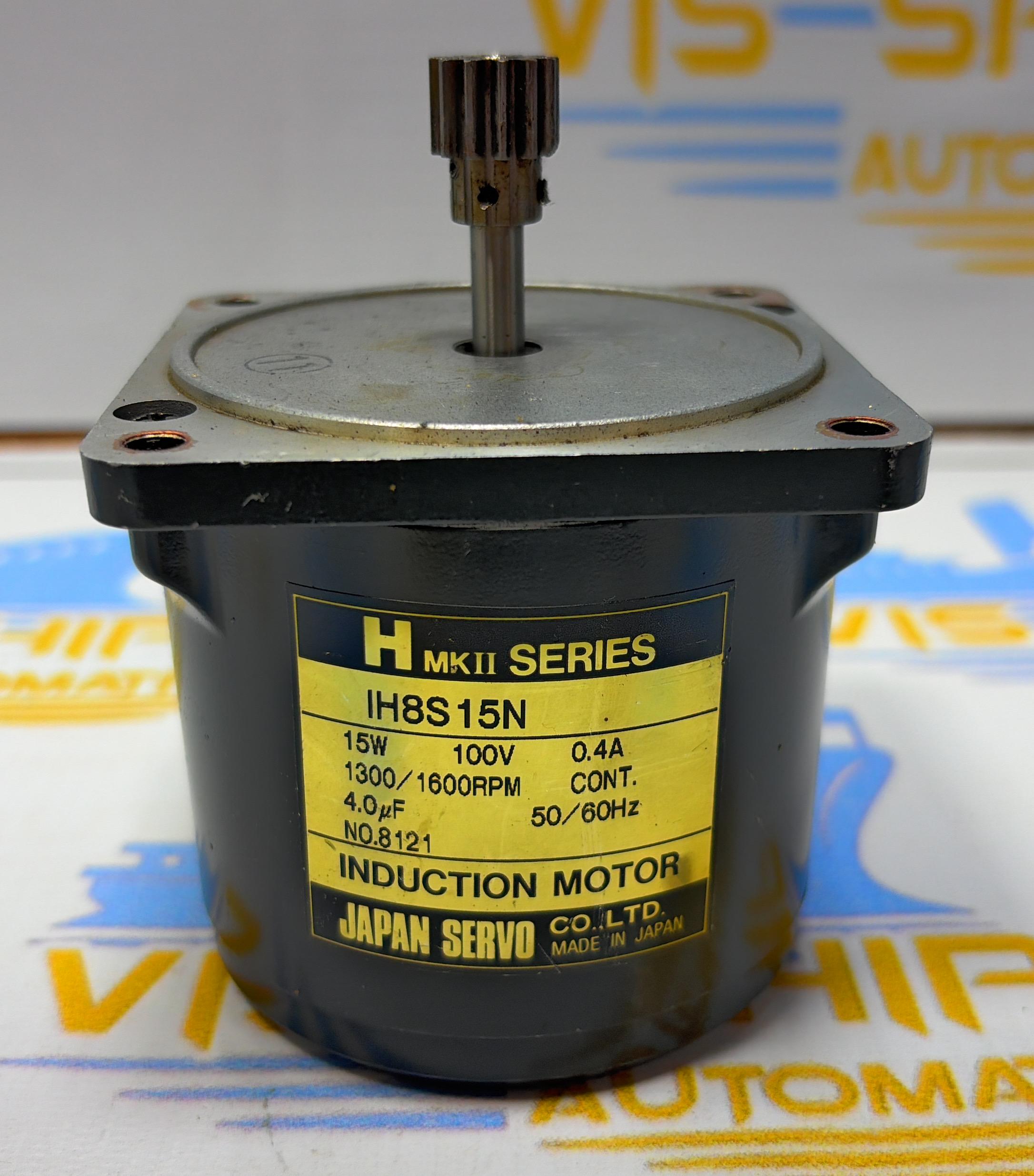  H MKII JAPAN SERVO IH8S15N SERIES INDUCTION MOTOR 110V 15W NO : 8121 50/60 Hz
