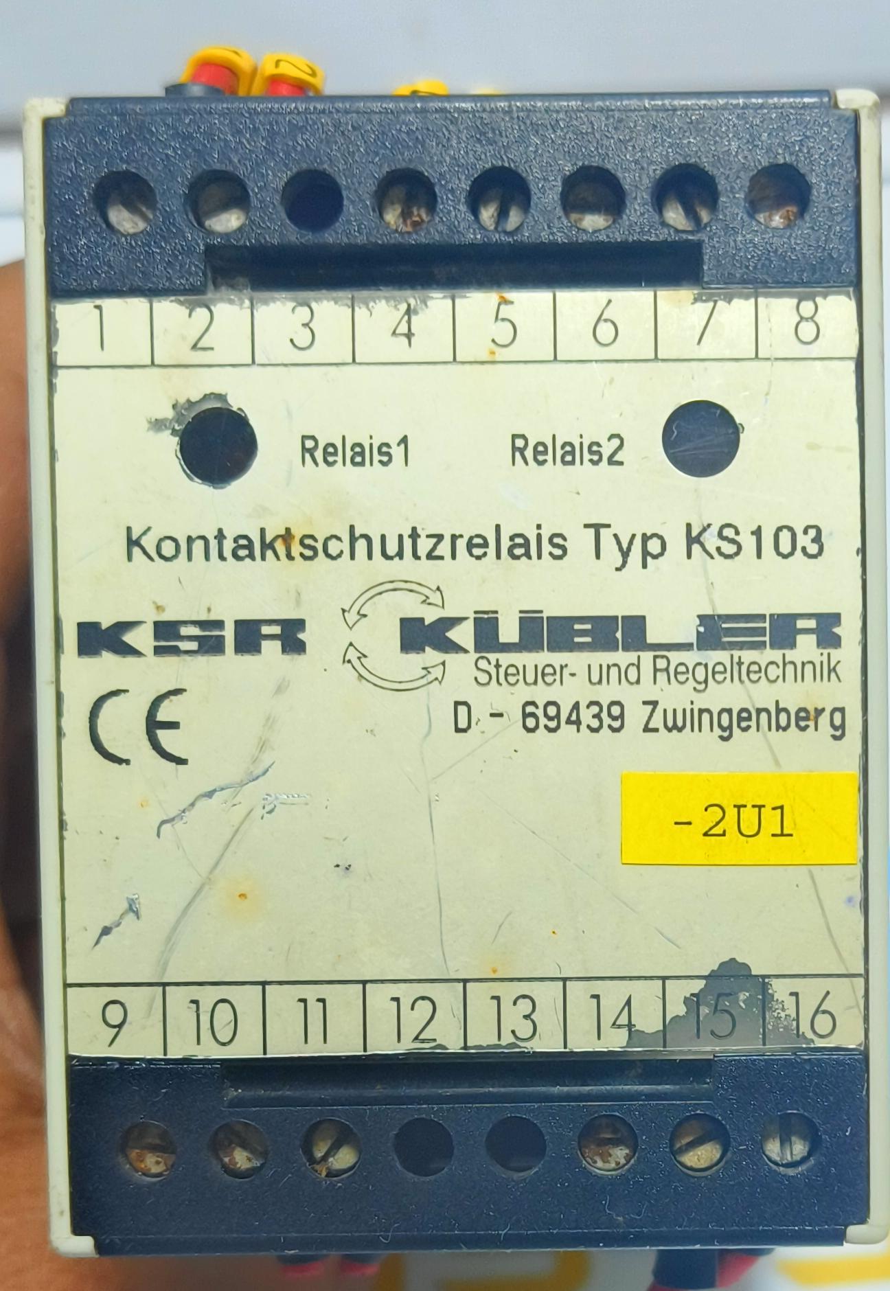 KSR KUBLER KS103 CONTACT PROTECTION RELAY                                                                               