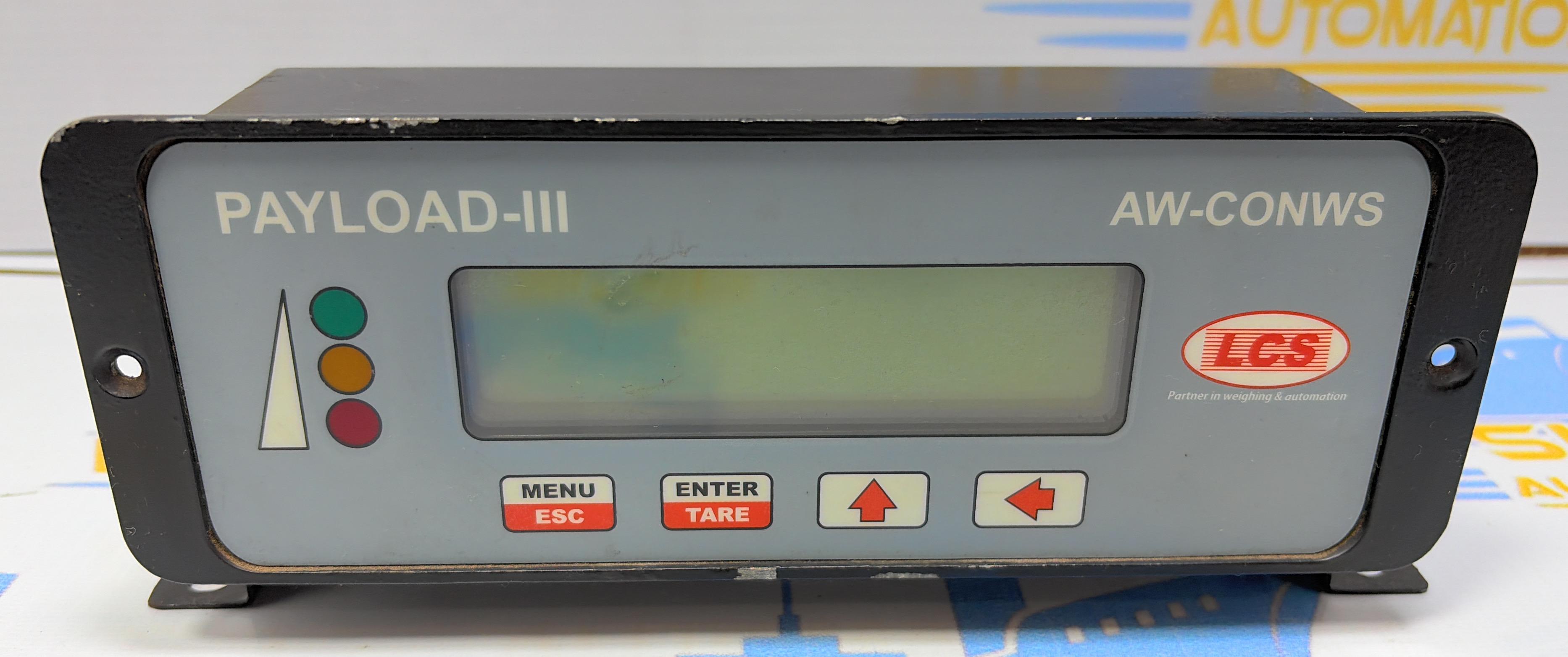 LCS PAYLOAD - III AW - CONWS MONITORING SYSTEM . AW - CONWS MAX 50 TON KG MIN 5 TON Sr No : 0101