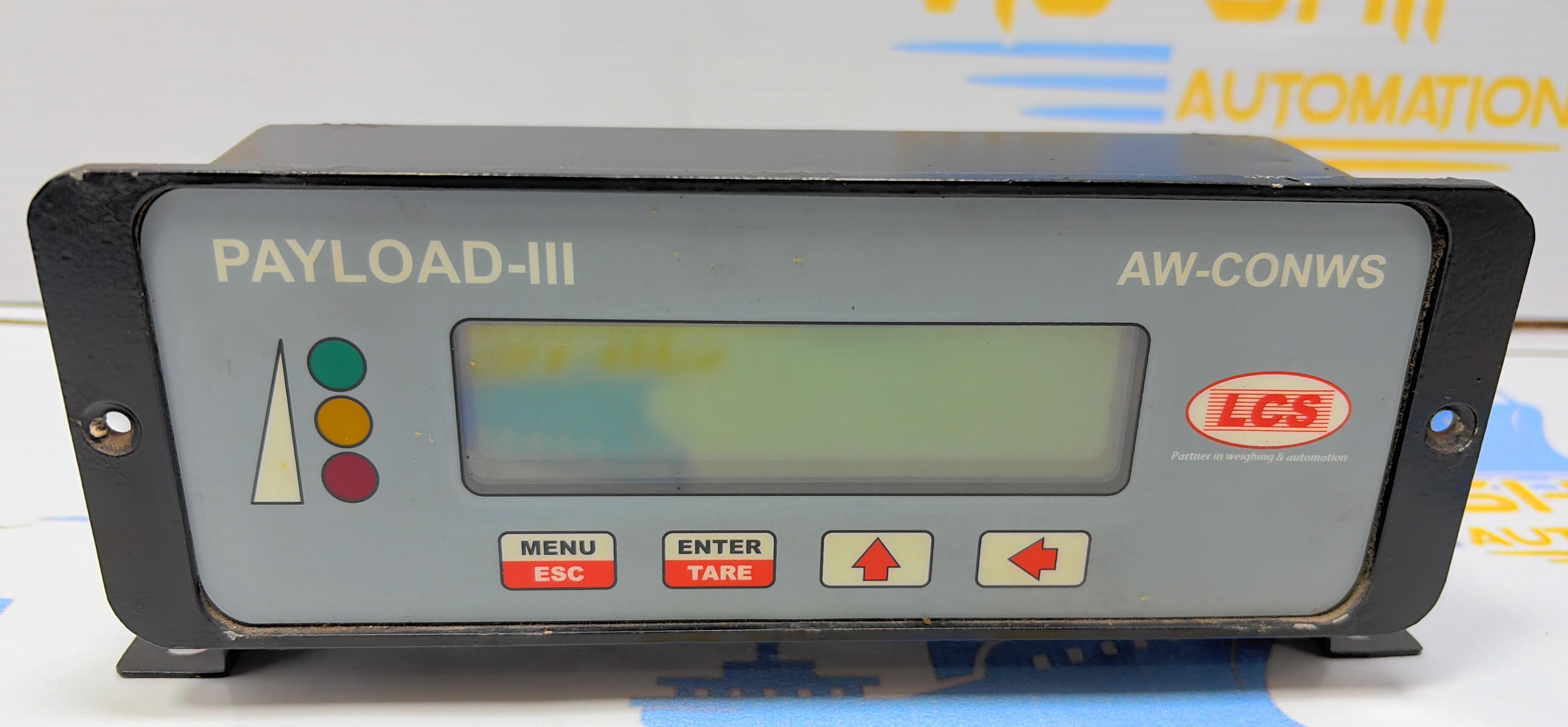 LCS PAYLOAD - III AW - CONWS MONITORING SYSTEM . AW - CONWS MAX 50 TON KG MIN 5 TON Sr No : 0102