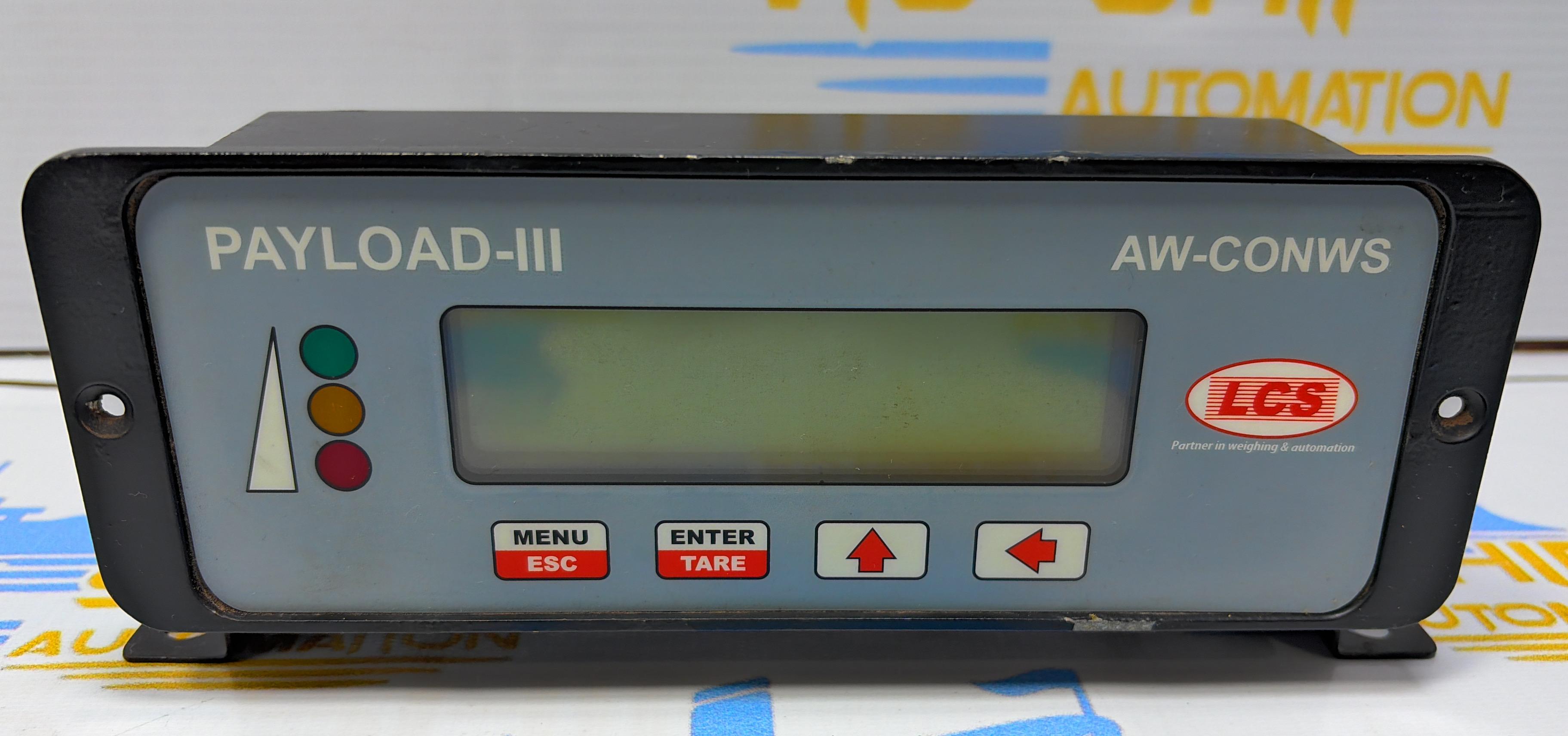 LCS PAYLOAD - III AW - CONWS MONITORING SYSTEM . MAX 50 TON KG MIN 5 TON Sr No : 0113