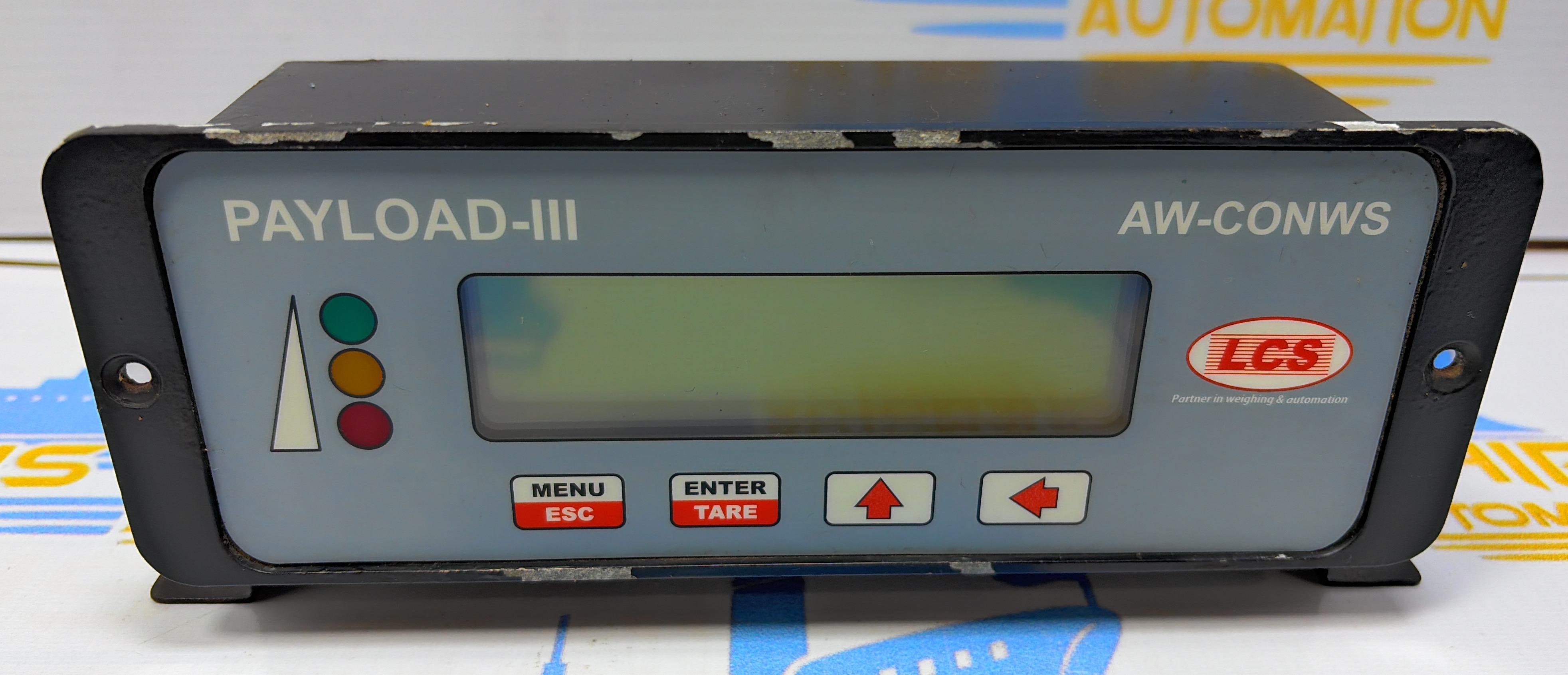 LCS PAYLOAD - III AW - CONWS MONITORING SYSTEM . MAX 50 TON KG MIN 5 TON Sr No : 0114