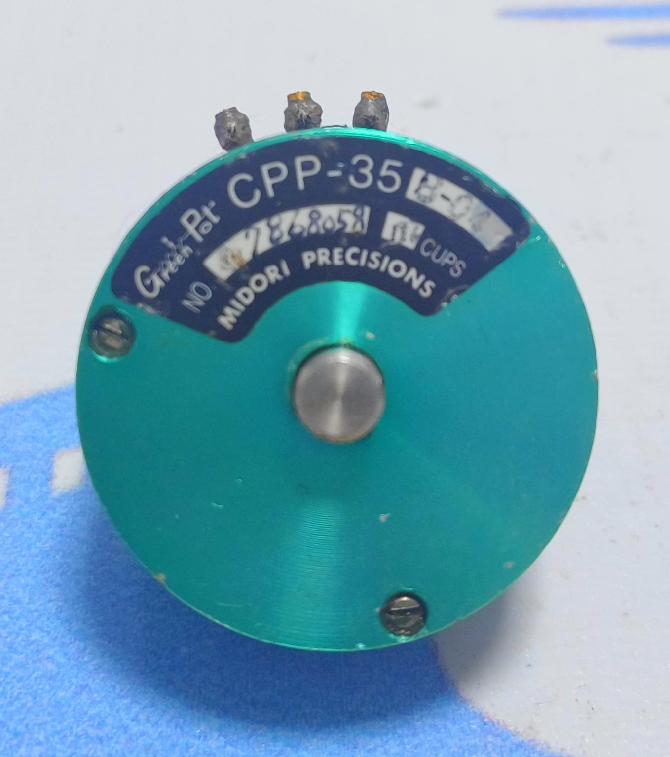 MIDORI PRECISIONS CPP - 35 B - 04  GREEN POT  POTENTIOMETER SER NO : 2868058 CUPS 