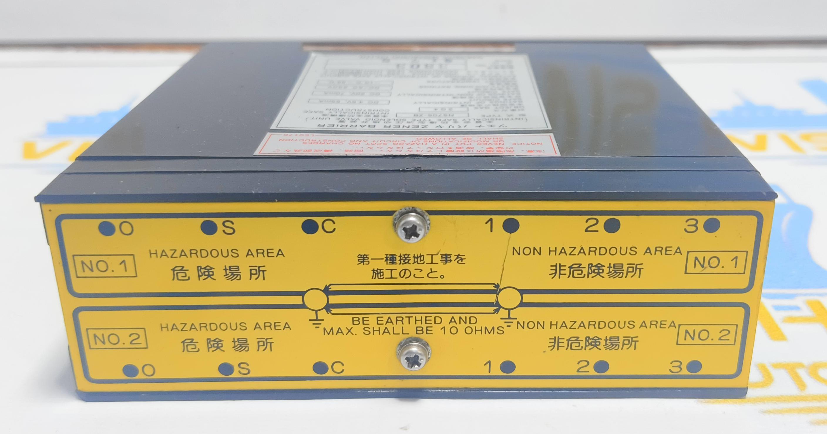 NAKAKITA SEISAKUSHO NS705-ZB  INTRINSICALLY SAFE TYPE SOLENOID VALVE UNIT ZENER BARRIER SERIAL NO : 3803