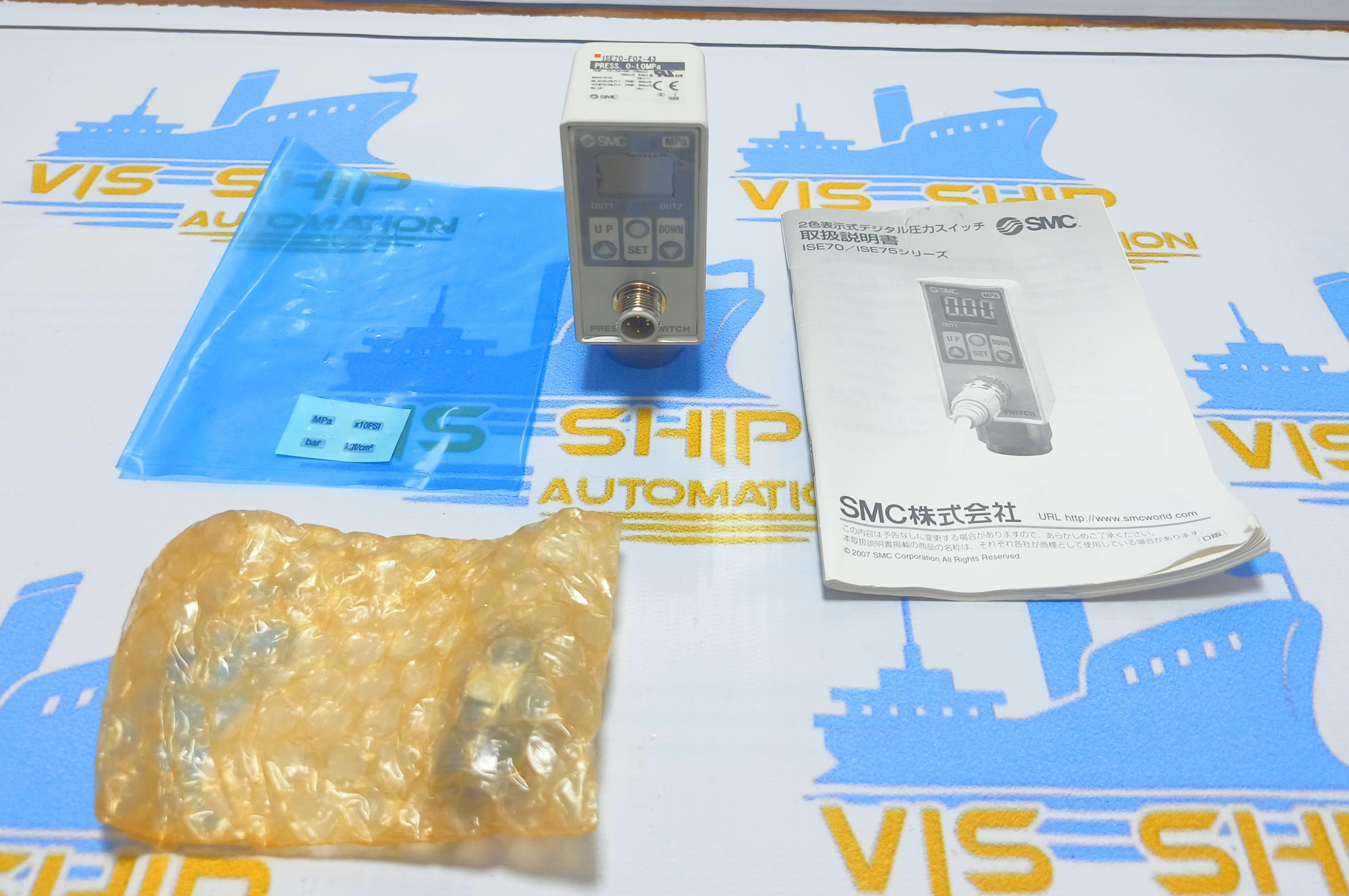 SMC MPa ISE70-F02-43 Pressure Switch 12-24VDC