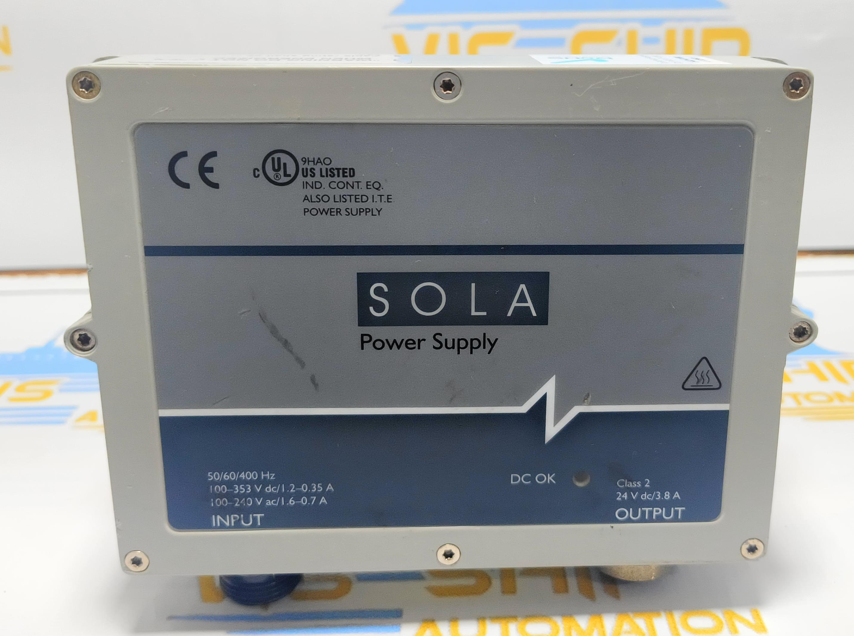 SOLA POWER SUPPLY P/N SCP 100S24X-CP 50/60/400Hz 100-240 Vac /1.6-0.7A