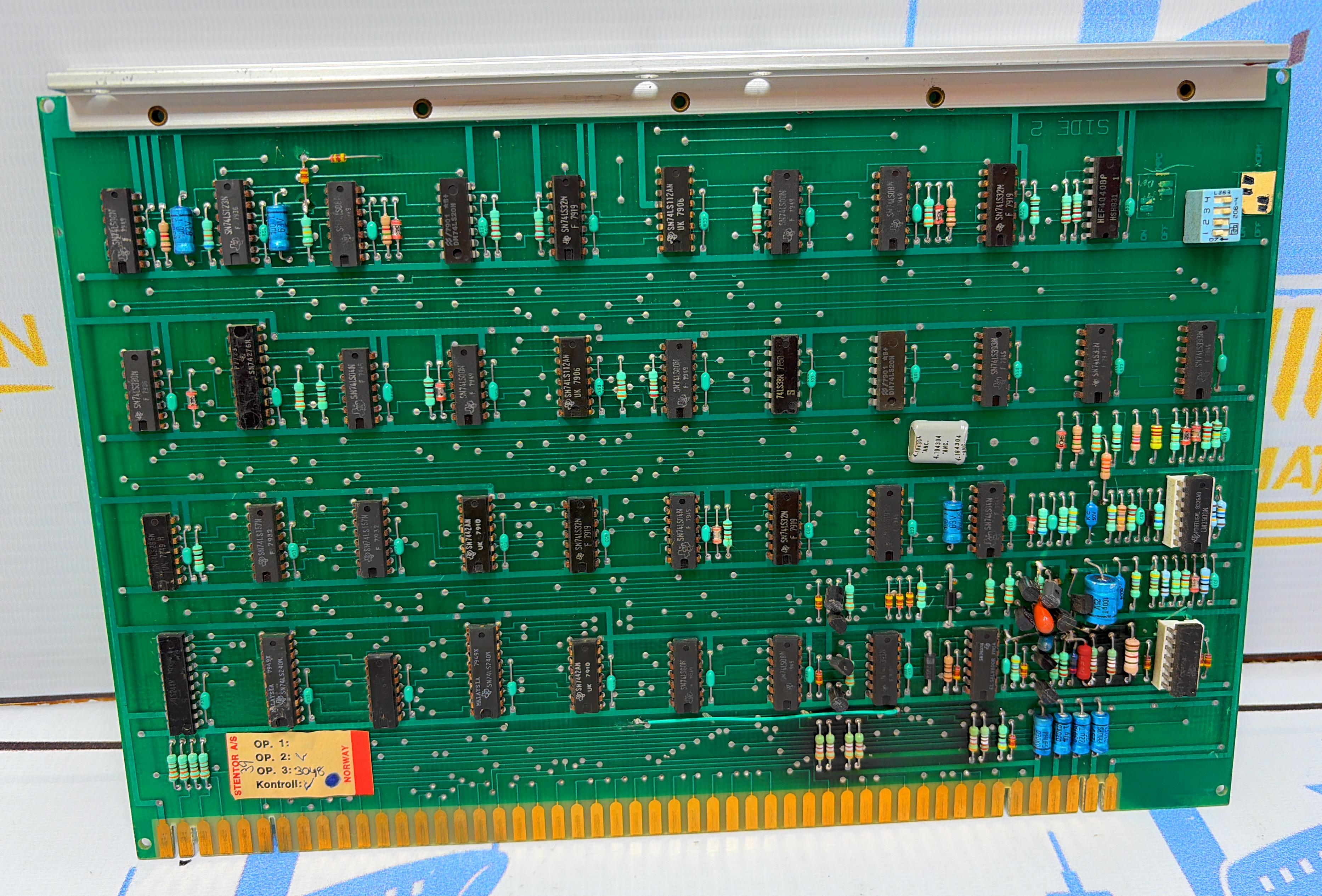 STENTOFON STENTOR  A/S 3 DVY 199 CLM SIDE 1  PCB CIRCUIT BOARD 3048 L6315 P.NR. 2 028 B1