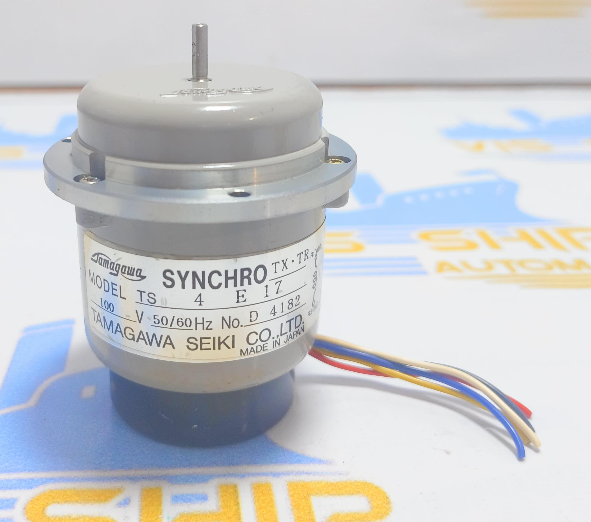 TAMAGAWA SEIKI CO.LTD TS 4 E 17    SYNCHRO MOTOR 100  V  50/60 Hz NO: D 4182  MADE IN JAPAN 