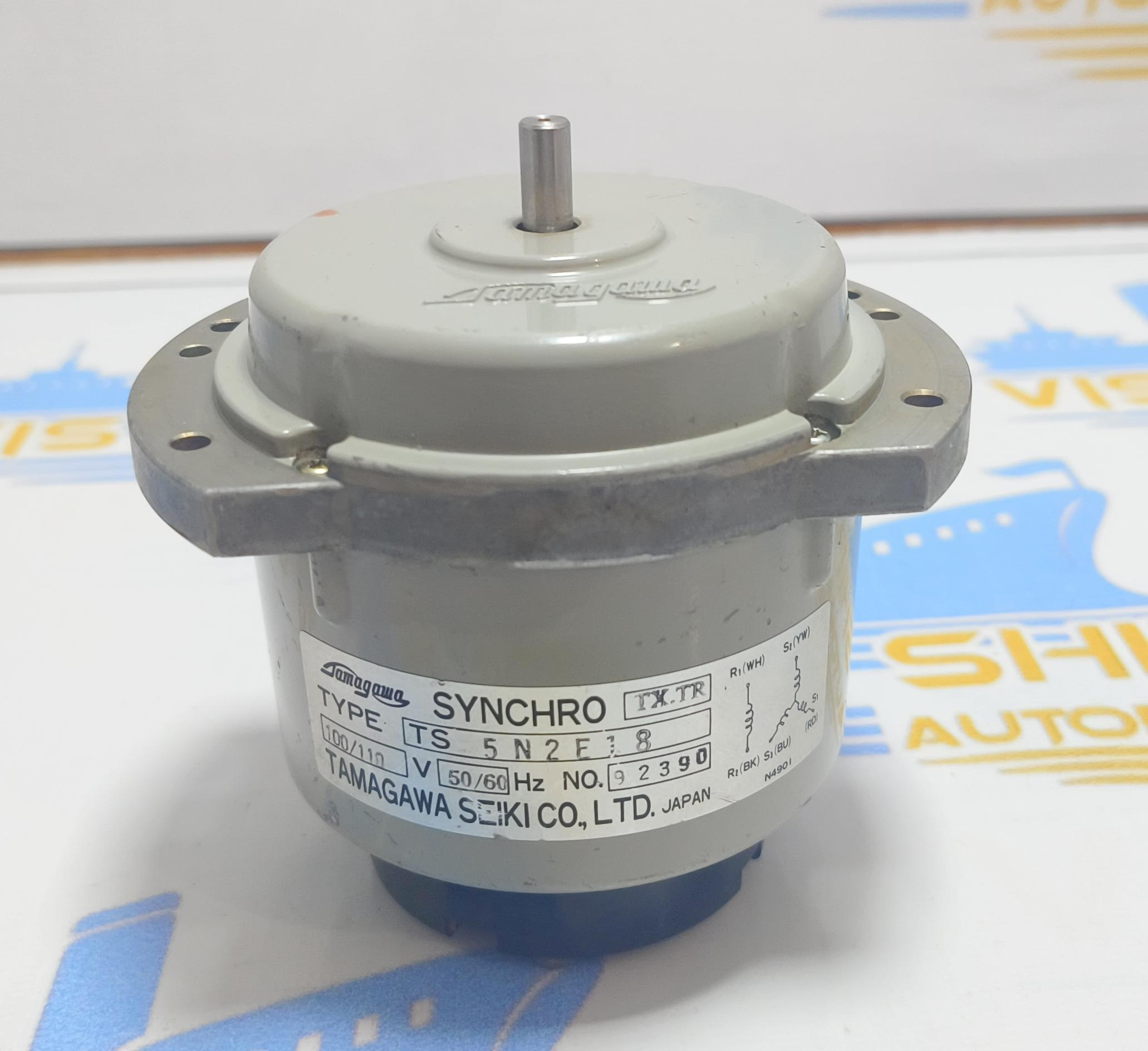TAMAGAWA SEIKI CO.LTD TS 5 N 2 E 18     SYNCHRO MOTOR 100/110  V  50/60 Hz NO: 92390  MADE IN JAPAN 