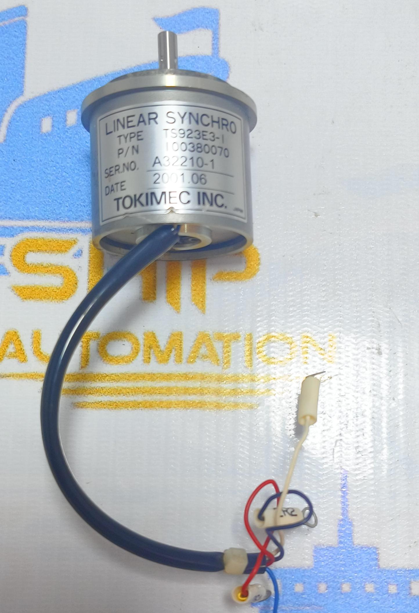 TOKIMEC INC LINEAR SYNCHRO MOTOR TYPE: TS923E3-1 P/N 100380070 SER NO: A32210-1