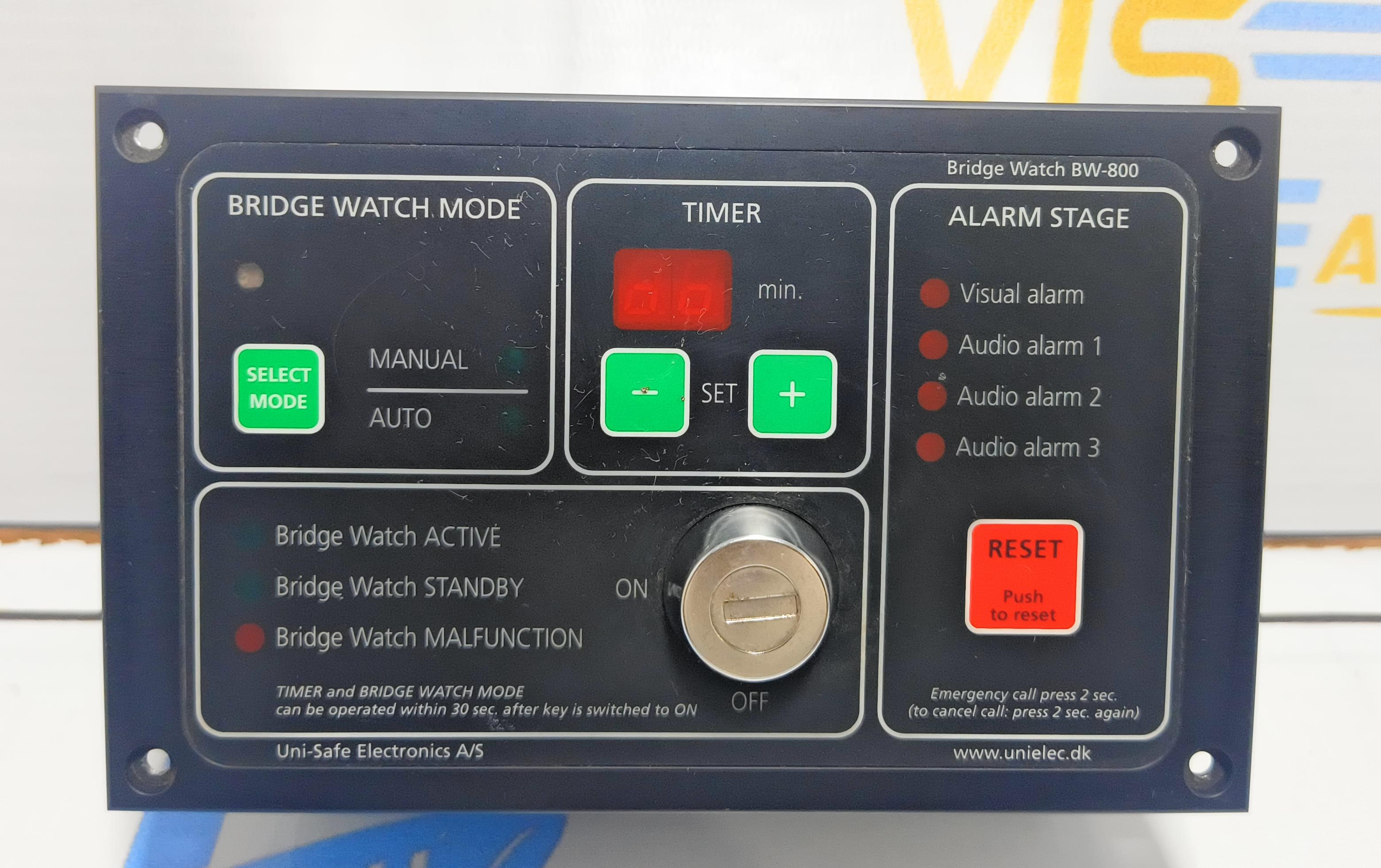 UNI-SAFE ELECTRONICS BW-800 BRIDGE NAVIGATIONAL WATCH ALARM SYSTEM