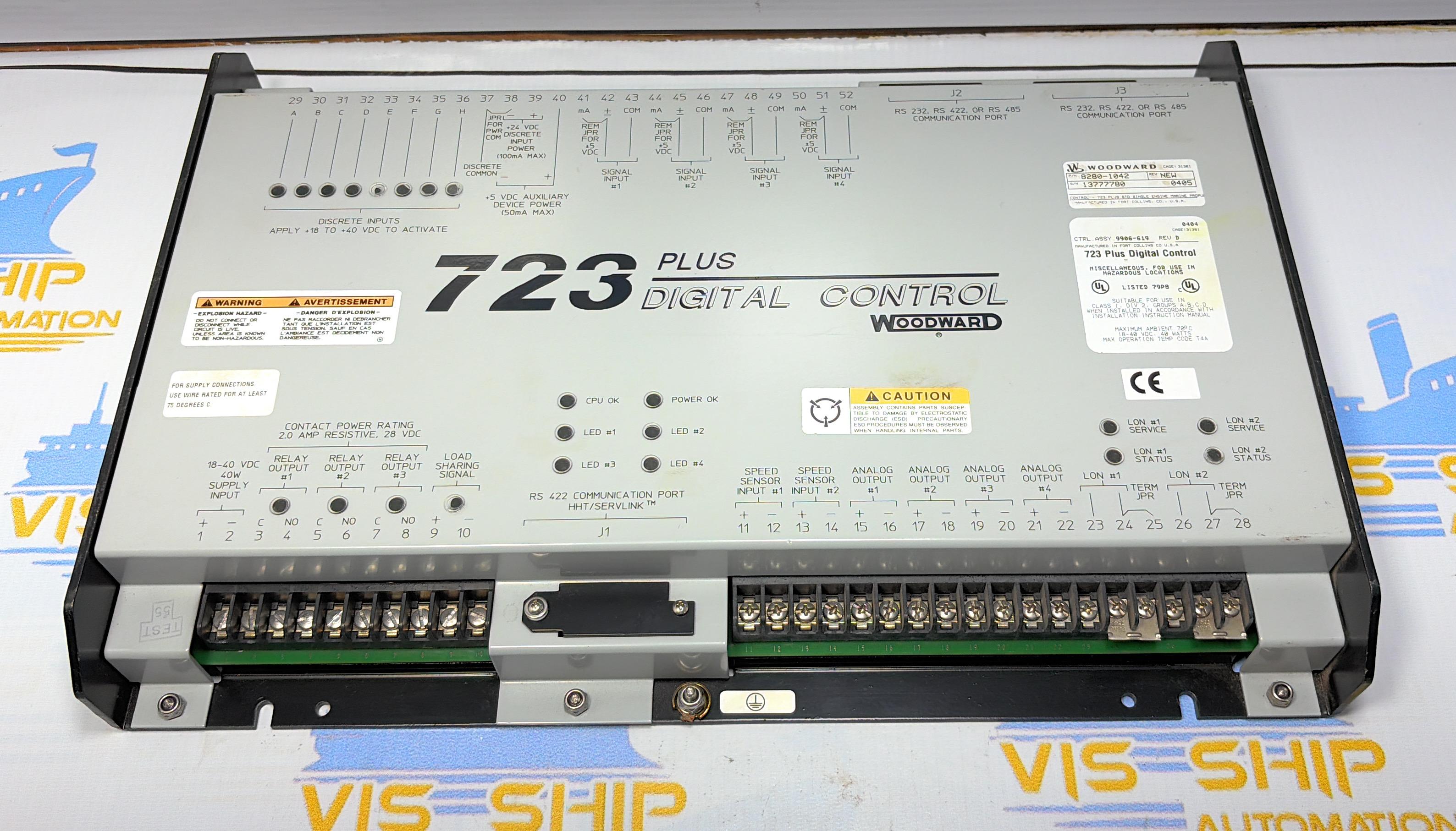 WOODWARD 8280 - 1042  723 PLUS DIGITAL CONTROL S/N 13777780 