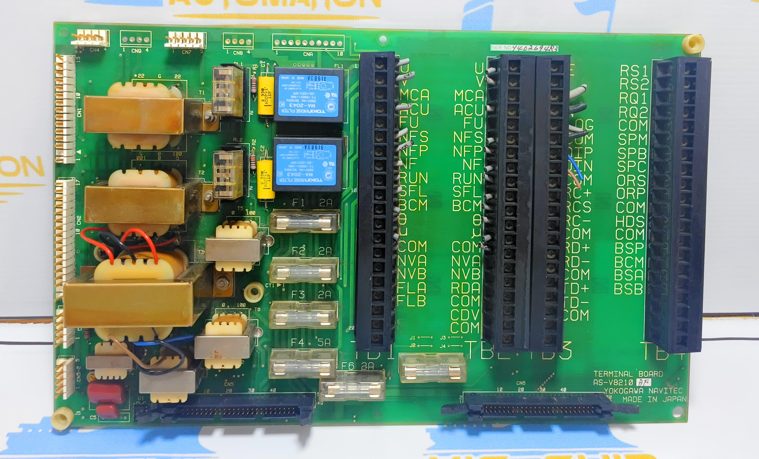 YOKOGAWA NAVITECH AS-V8210 BF TERMINAL BOARD JAPAN SER NO : 94202694R3